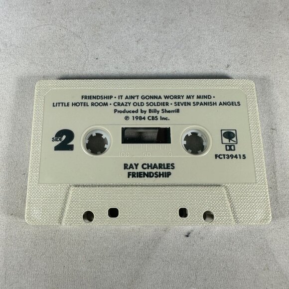 Ray Charles Friendship Cassette Album 1984 FCT39415 Classic Country Music - Picture 3 of 4